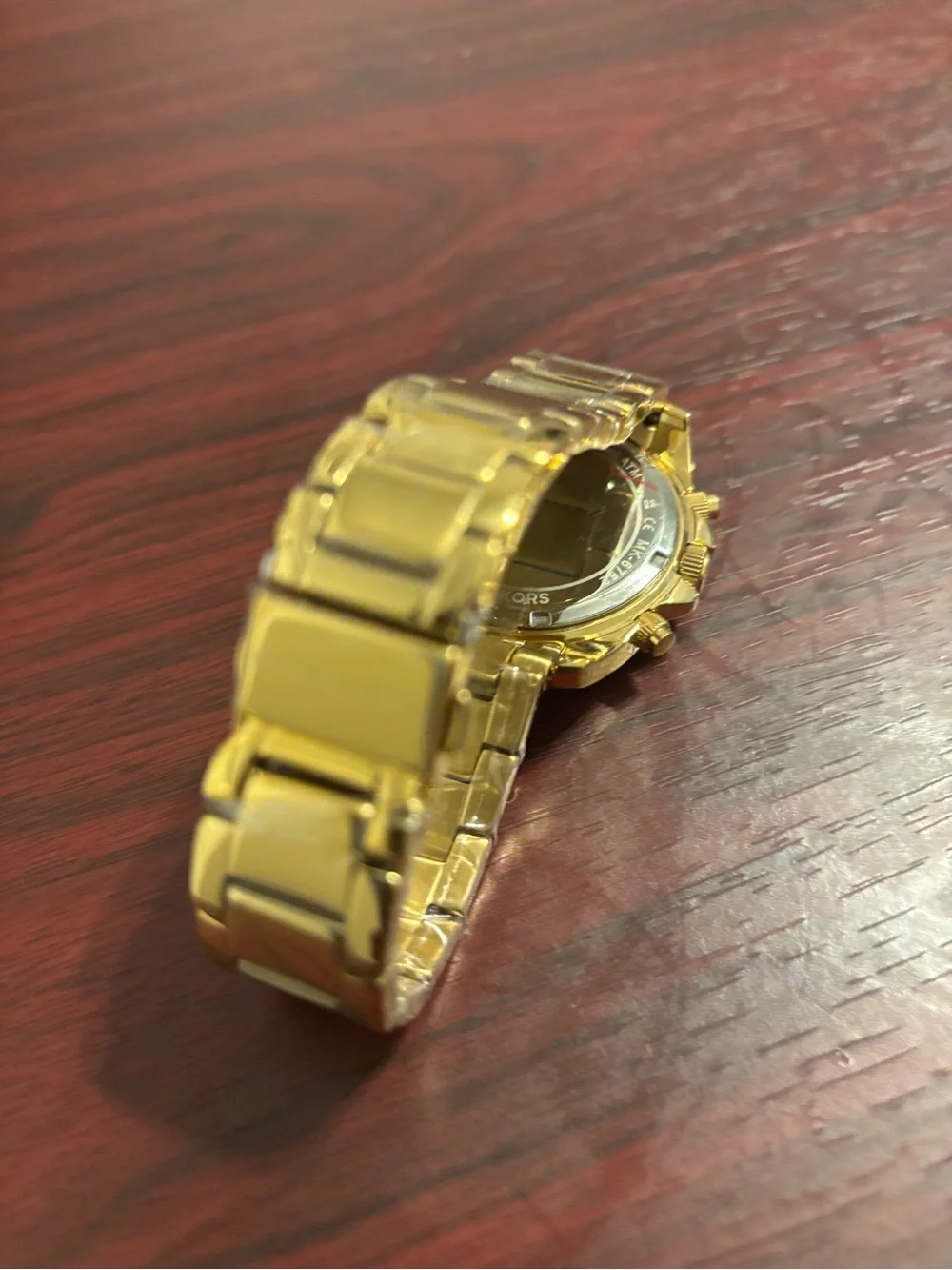 NWOT Michael Kors Gold and White Crystal-Accent Watch, MK6762-Needs Battery